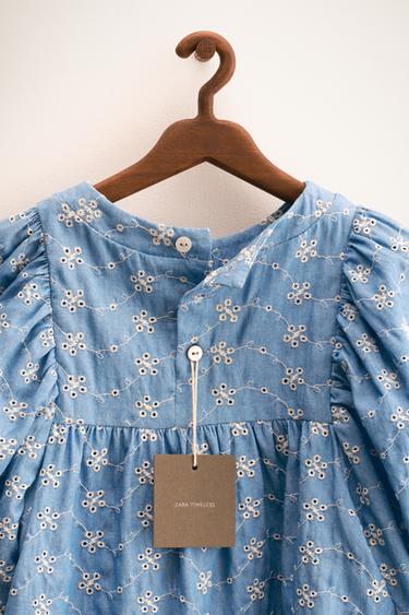 ZARA TIMELESS - DRESS WITH EMBROIDERED FLOWERS - Light blue by Zara - Image 2