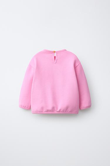 FLORAL PRINT SWEATSHIRT - Pink by Zara - Image 1