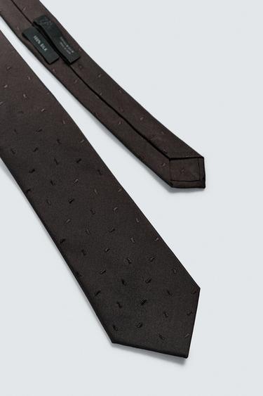 CRAVATE PAISLEY 100% SOIE - Marron de Zara - Image 4