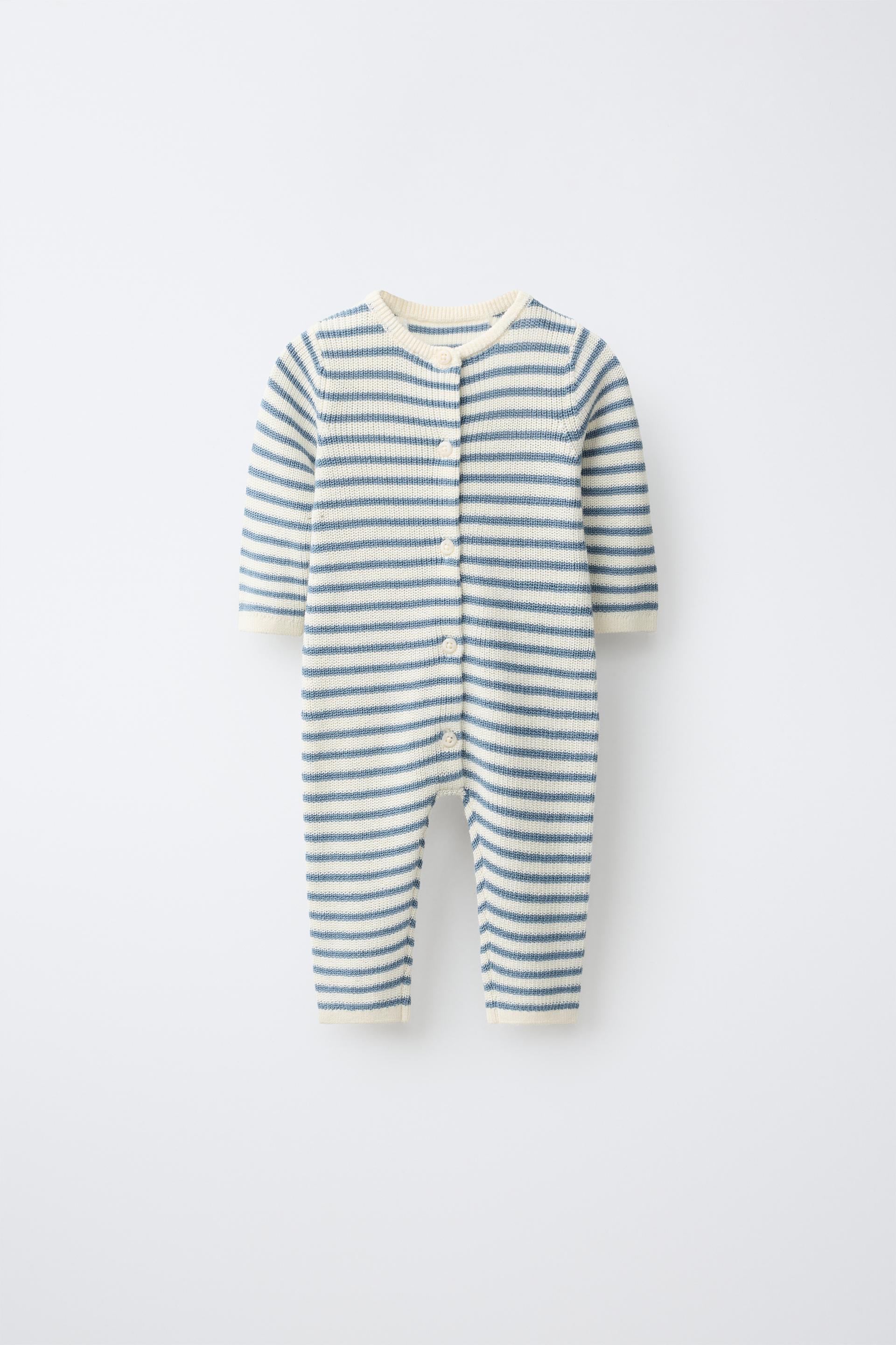 Long Striped Knit Jumpsuit