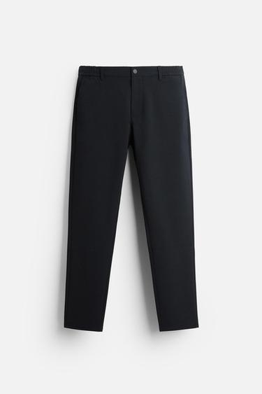 COMFORT SLIM FIT TROUSERS - Navy blue by Zara