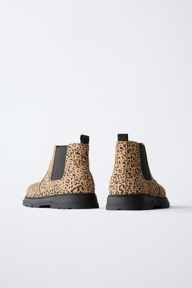 ANIMAL PRINT STRETCH BOOTS - Sand Brown by Zara - Image 4