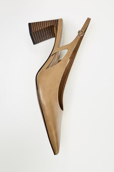 HIGH-HEEL SHOES WITH CUT-OUTS - Beige by Zara