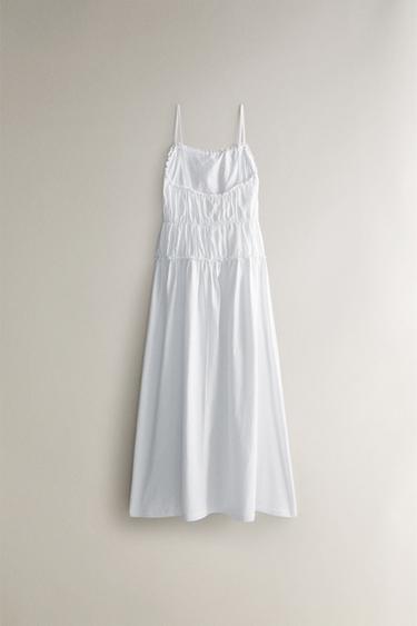 NIGHTDRESS WITH GATHERED DETAIL - White by Zara - Image 4