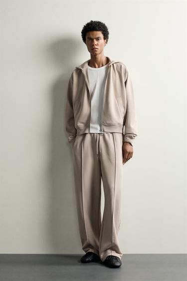 RELAXED FIT SEAMED TROUSERS - Grey marl by Zara - Image 0