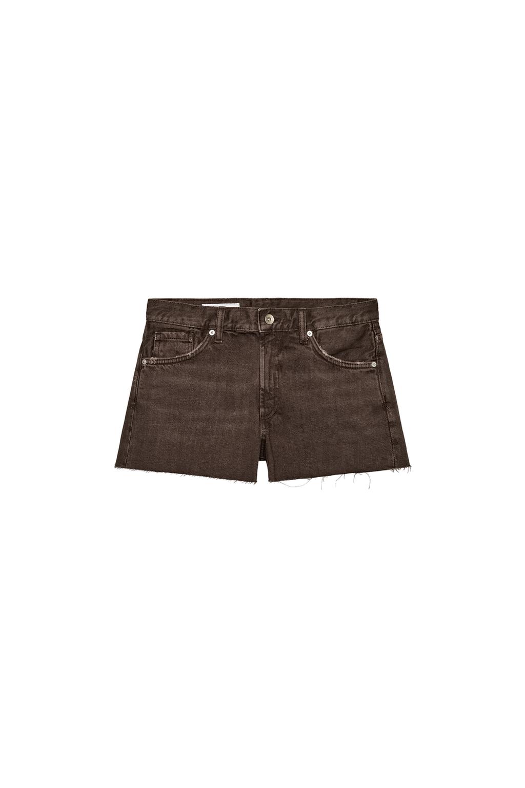 MID-RISE COLORED DENIM SHORTS - image 3