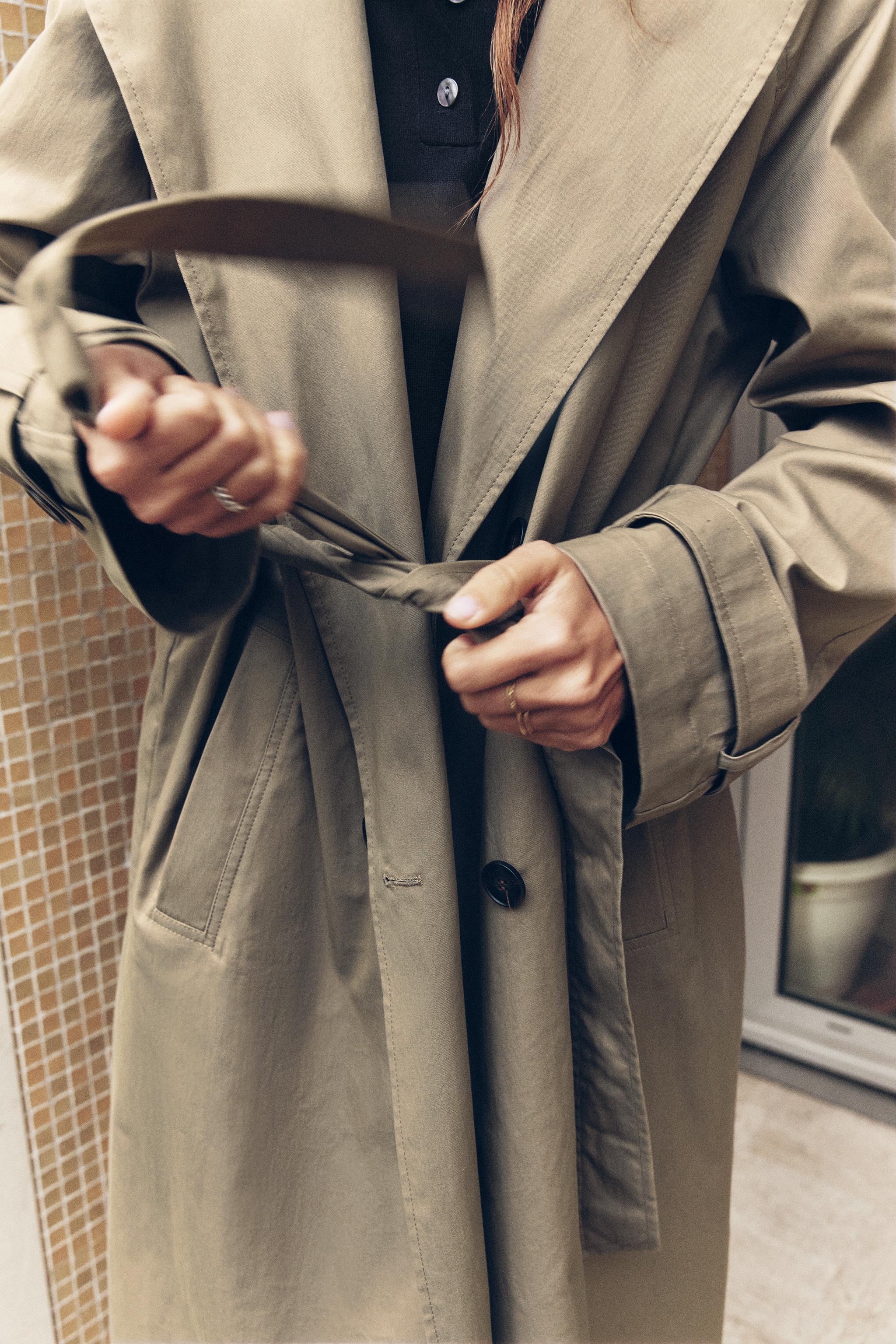 CLASSIC TRENCH COAT WITH BELT - Khaki | ZARA United Kingdom