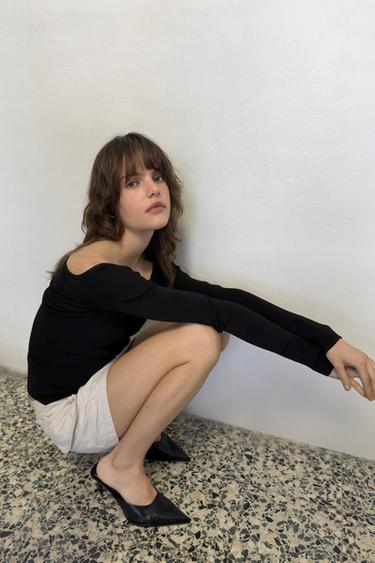 ZAPATO TACÓN DESTALONADO - Negro de Zara - Imagen 0