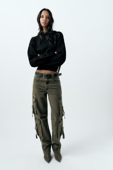 SHORT LEATHER-EFFECT GLOVES - Black by Zara - Image 0