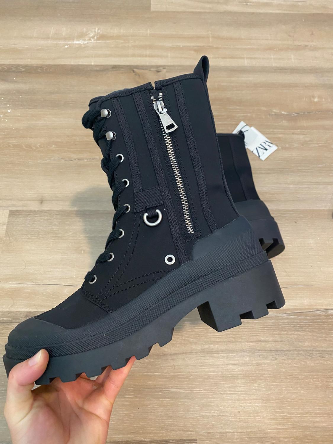 ZIPPERED FABRIC ANKLE BOOTS - Image 4