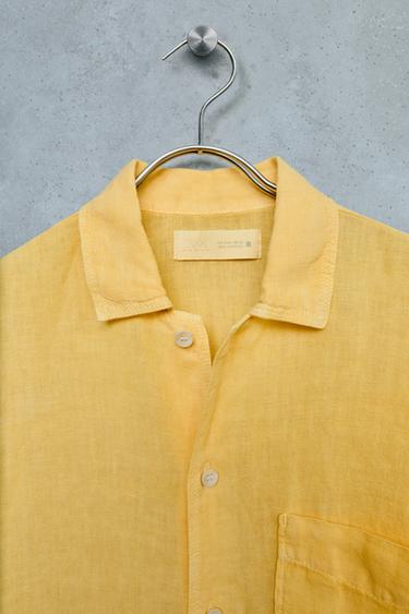 STORIESZ - CHEMISE 100% LIN - Jaune de Zara - Image 2