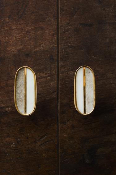 PACK OF CONTRAST MARBLE DOOR KNOBS (PACK OF 2) - White by Zara