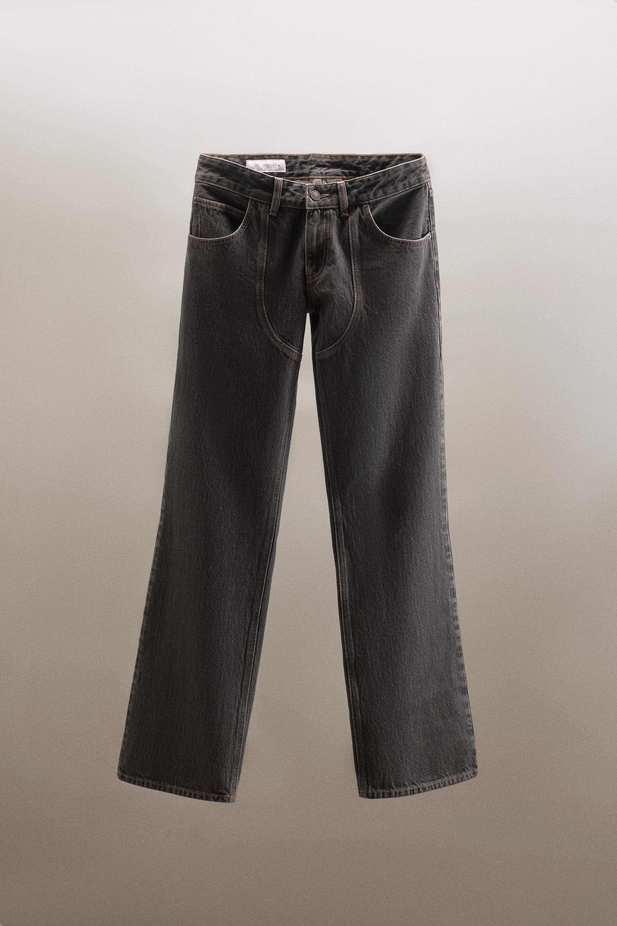 ZARA シルバー ワイドレッグデニム EUR40 ZARA シルバー ワイドレッグデニム EUR40