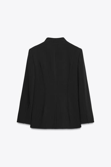 INVERTED LAPEL BLAZER - Black by Zara - Image 5