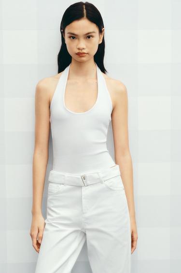 HALTER TOP - White by Zara