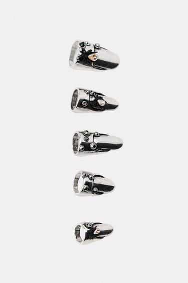PACK OF METALLIC NAILS - Silver by Zara