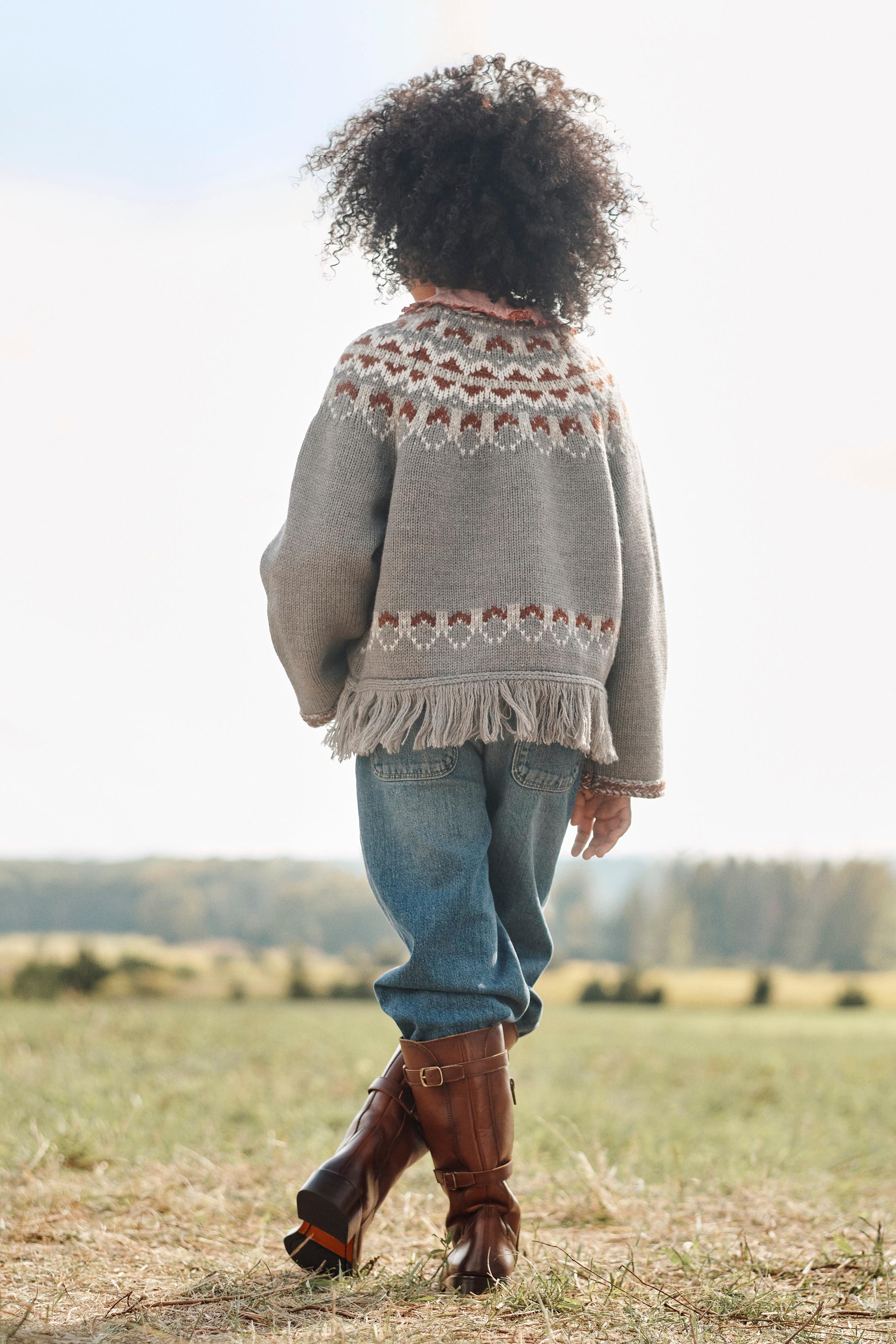 LIMITED EDITION WOOL FRINGED PONCHO JUMPER