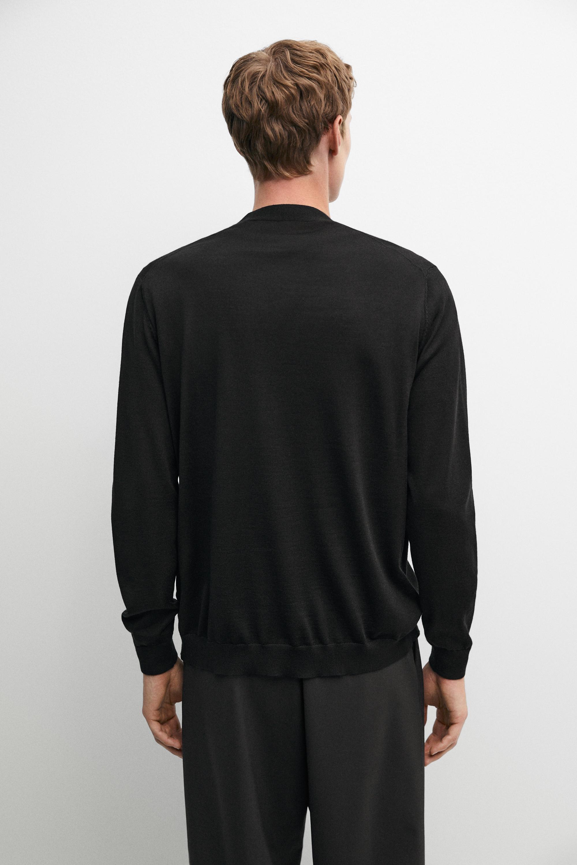 Merino wool button-up cardigan