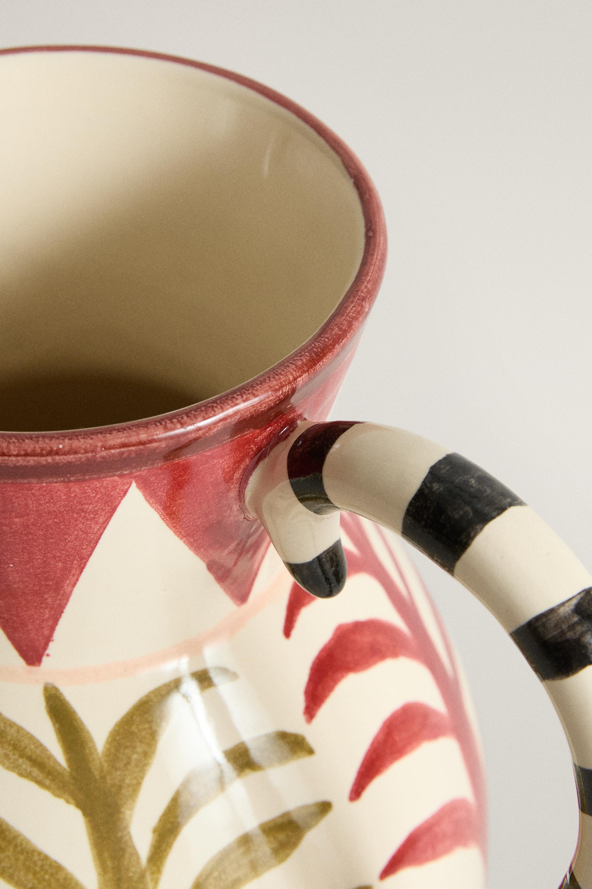 VASE CÉRAMIQUE À DEUX ANSES