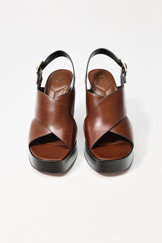 Sandalias Planas Sandalias Granates Zara Tacon Ancho Sandalia