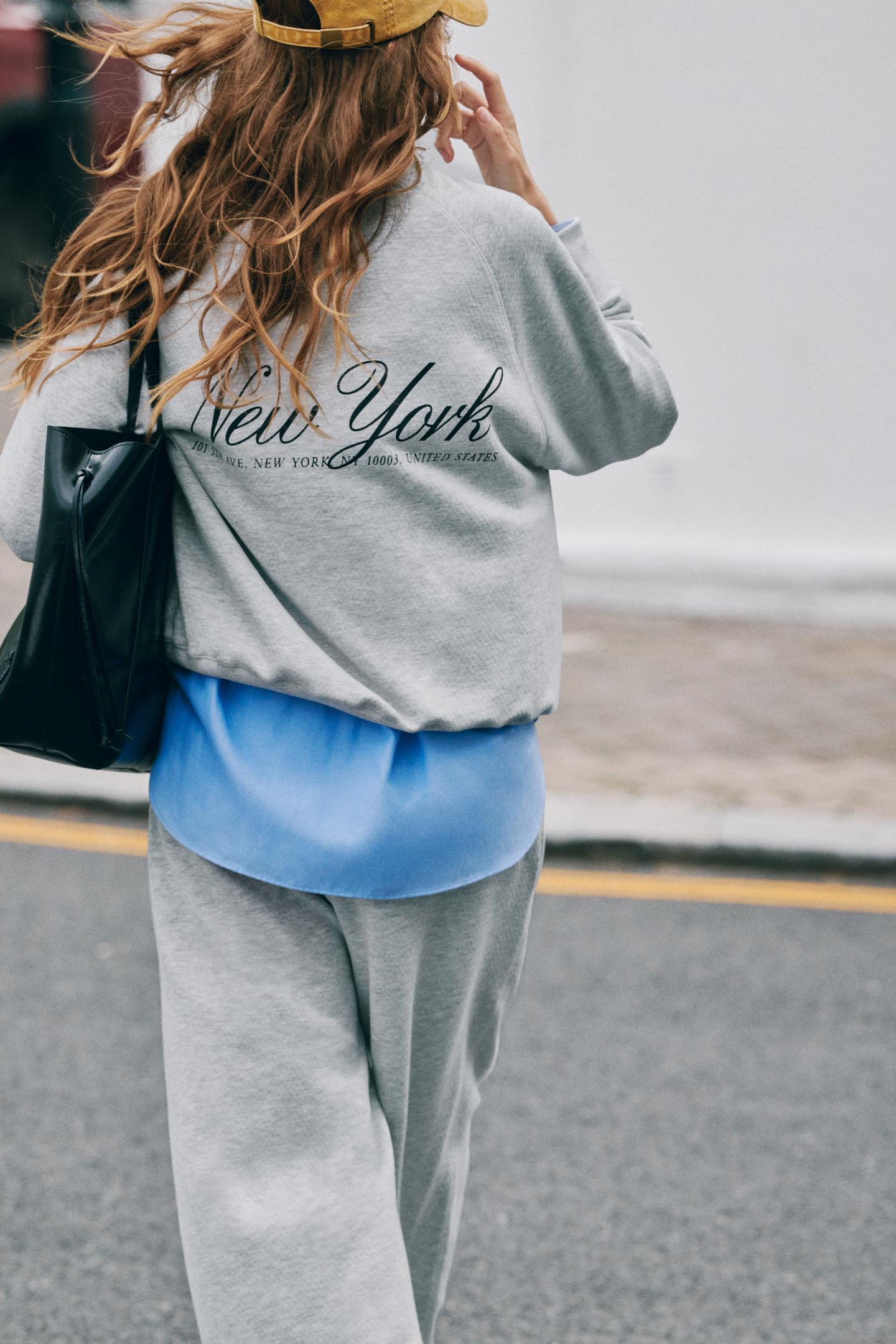 Женская толстовка Zara New York, цвет: Серый меланжевый — фото 3