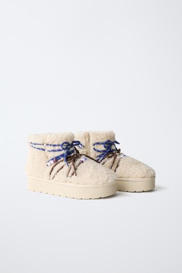 SHEARLING CHARM ANKLE BOOTS — Off White 2