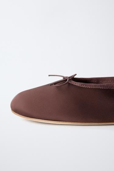 LIMITED EDITION BOW BALLET FLATS - Burgundy Red by Zara - Image 5