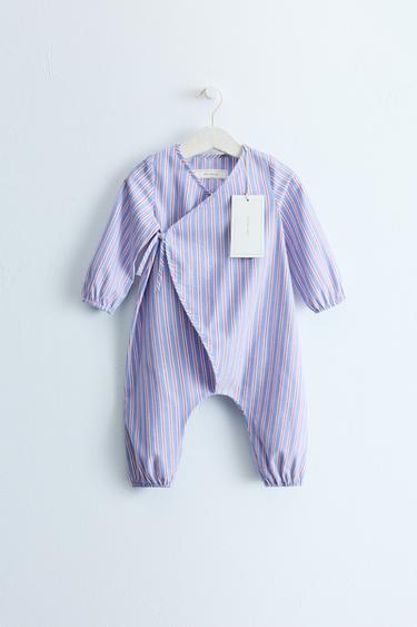 ZARA TIMELESS - LONG STRIPED ROMPER - Blue by Zara