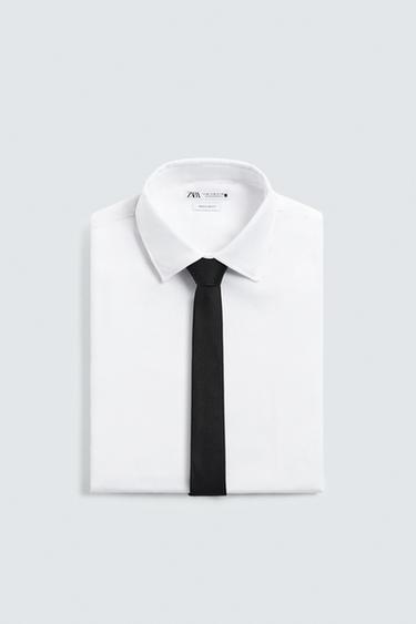 CRAVATE SLIM 100% SOIE - Noir de Zara - Image 2