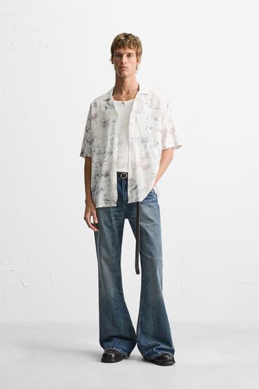 ABSTRACT PRINT SHIRT - Light blue by Zara - Image 0