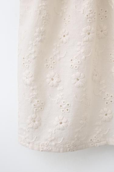 EMBROIDERED TOP - Ecru by Zara - Image 3