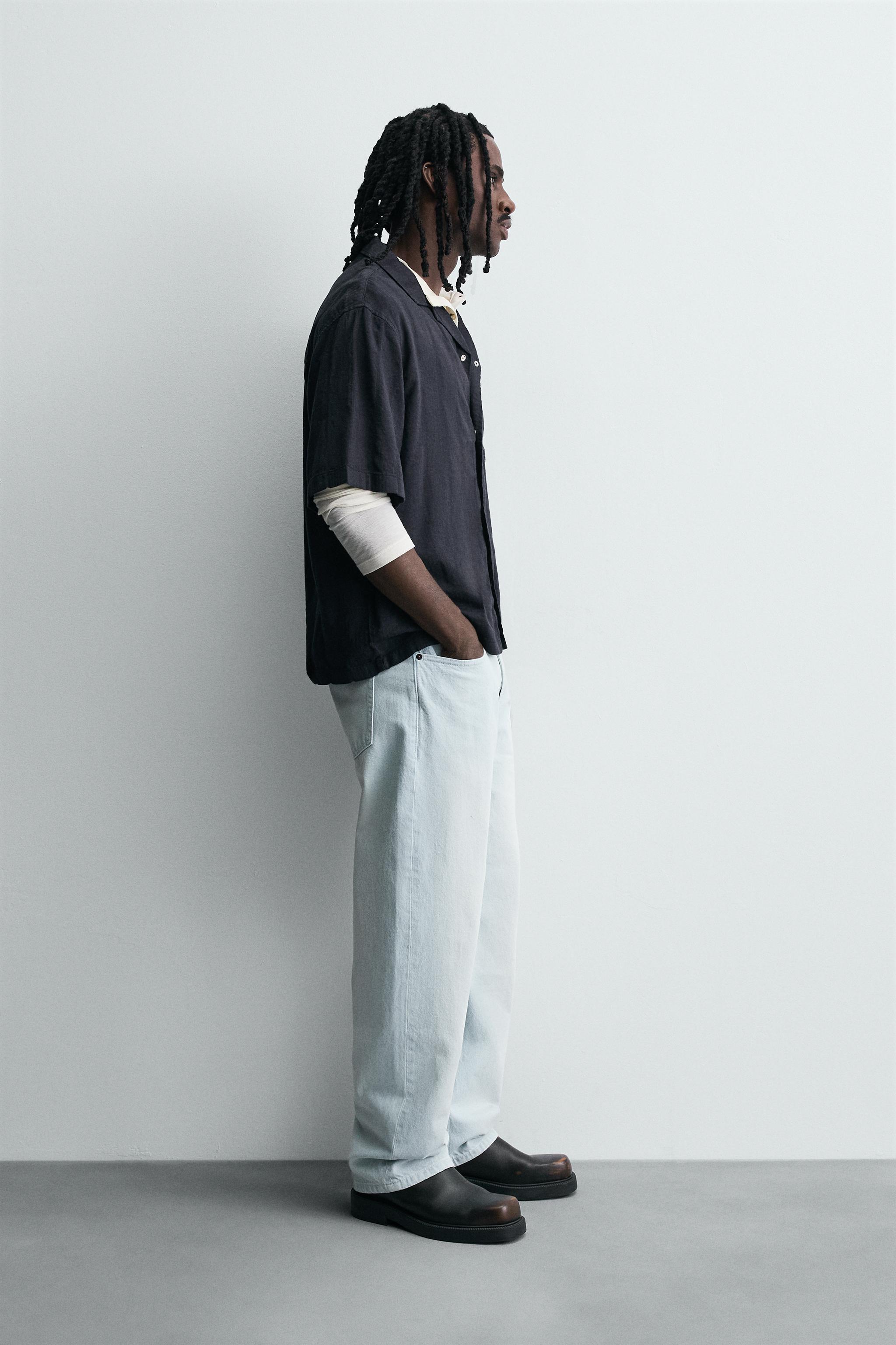 ZARA シャツ FLORAL JACQUARD SHIRT - Brown | ZARA United States