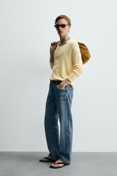 PULL STRUCTURÉ COUPE DÉCONTRACTÉE - Jaune de Zara - Image 3