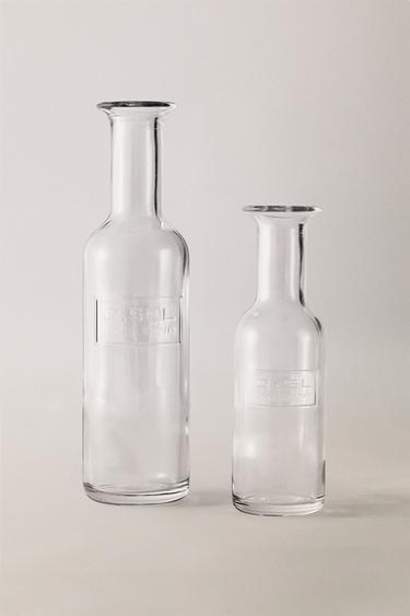 NARROW NECK GLASS BOTTLE - Transparent by Zara