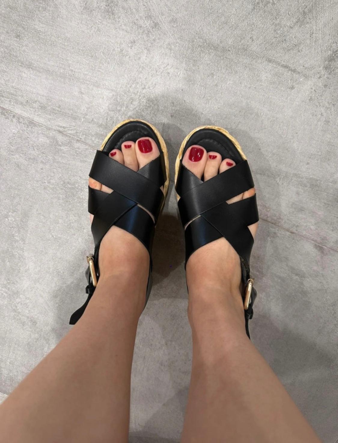 BRAIDED LEATHER PLATFORM SANDALS - Image 2