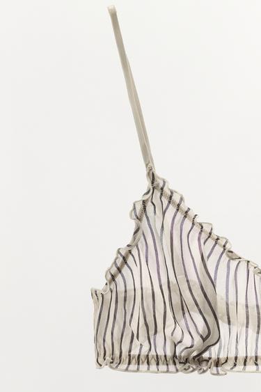 SOUTIEN-GORGE VISCOSE 100% IMPRIMÉ À RAYURES - rayures de Zara - Image 5