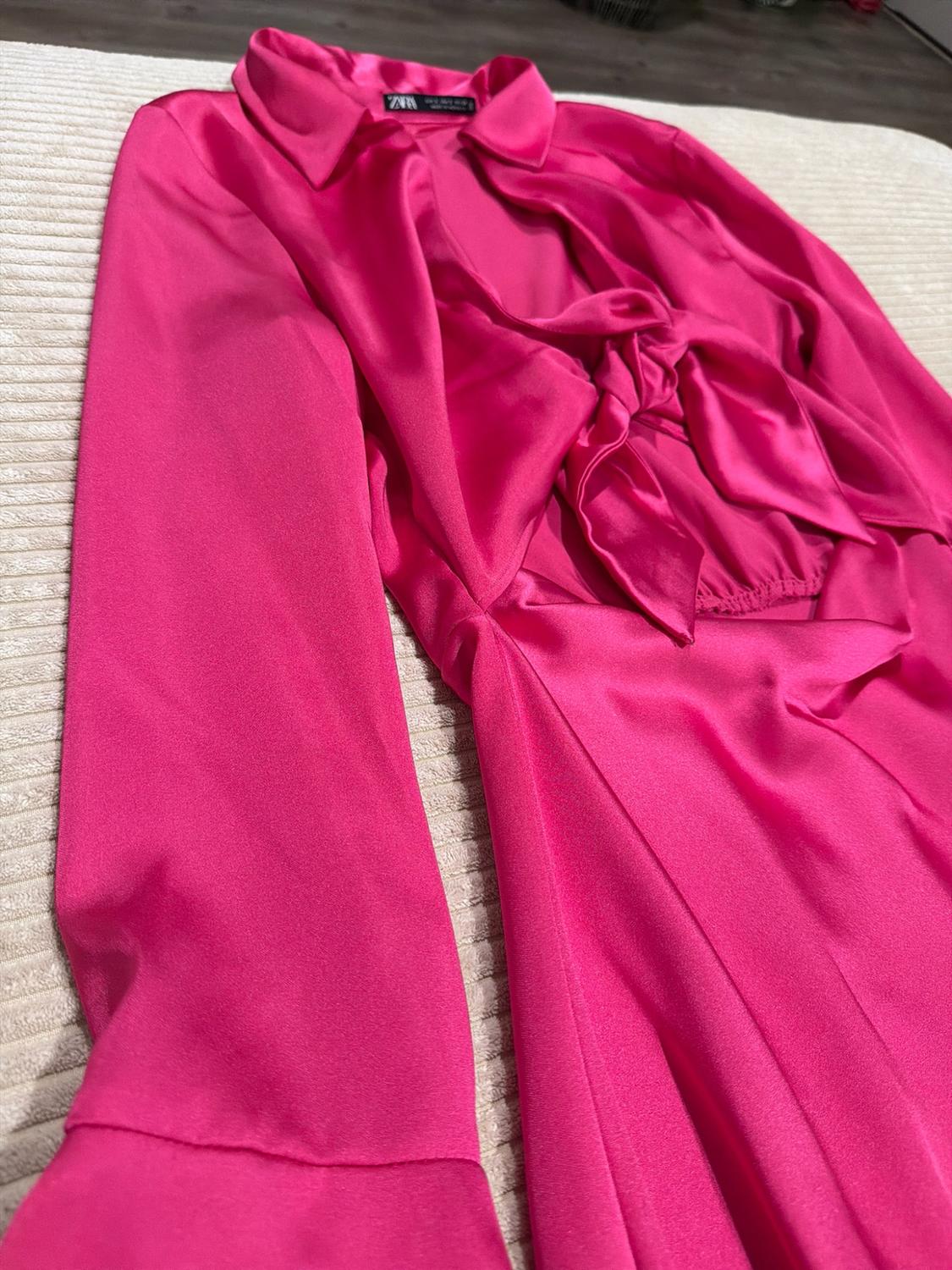 SATIN EFFECT MINI DRESS - Image 2