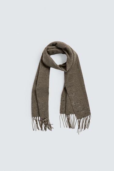 TEXTURED BOTONATO SCARF - Brown / Taupe by Zara - Image 3