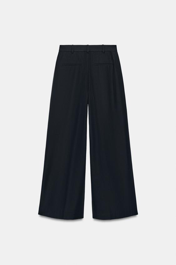 PANTALON VOLUME ZW COLLECTION - Bleu marine de Zara - Image 6