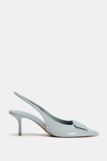 ZAPATO DESTALONADO TACÓN ADORNO - Azul de Zara - Imagen 0