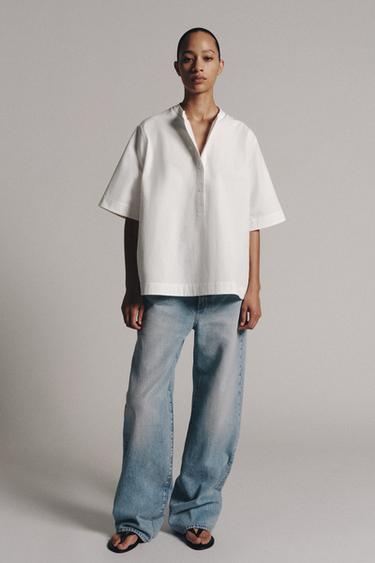 ZW COLLECTION SHORT SLEEVE SHIRT - White by Zara - Image 0