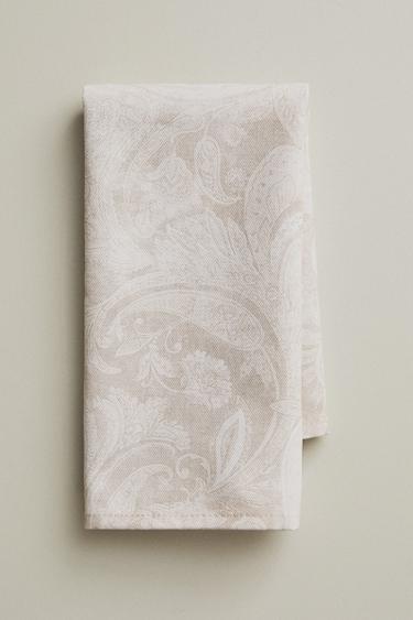 Zara PACK OF PAISLEY PRINT NAPKINS (PACK OF 2) - Beige