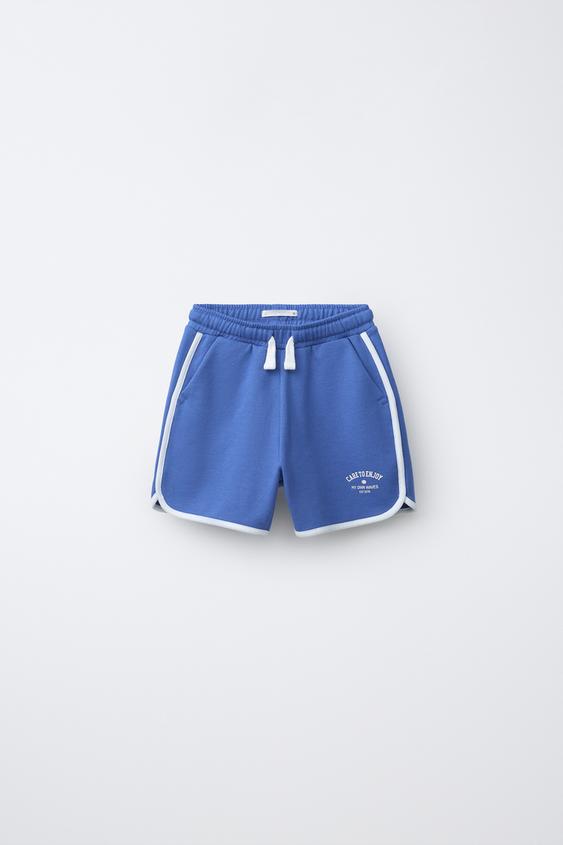 BERMUDA JOGGING COM VIVOS - Azul da Zara - Imagem 0