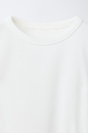 T-SHIRT WITH MODAL CUT-OUT BOWS - White by Zara - Image 2