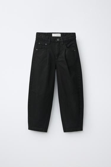BALLOON FIT DARTED TROUSERS - Black by Zara