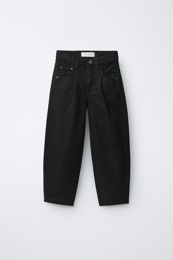 Zara PLEATED BALLOON PANTS - Black - Image 0