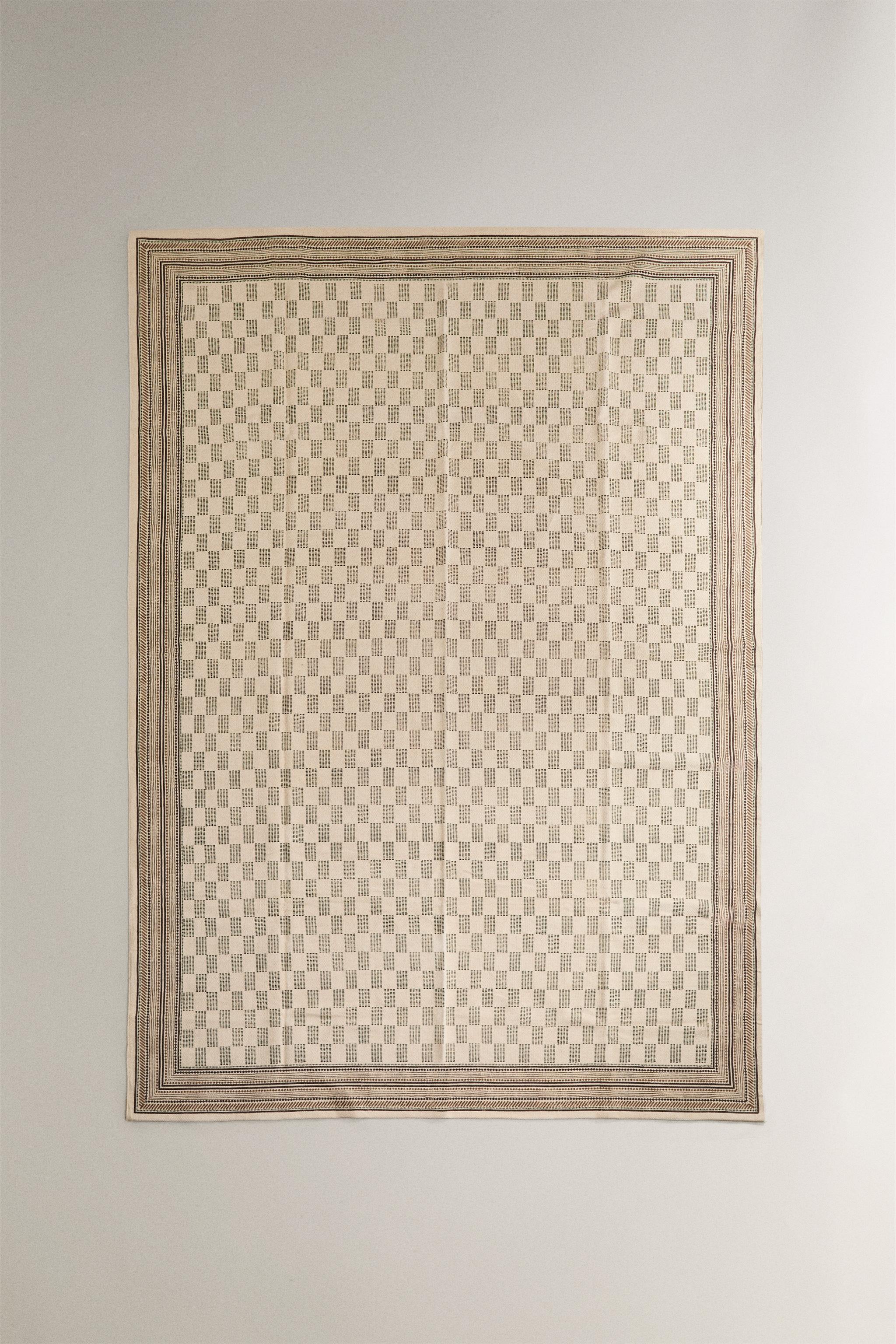 BLOCK PRINT COTTON AREA RUG