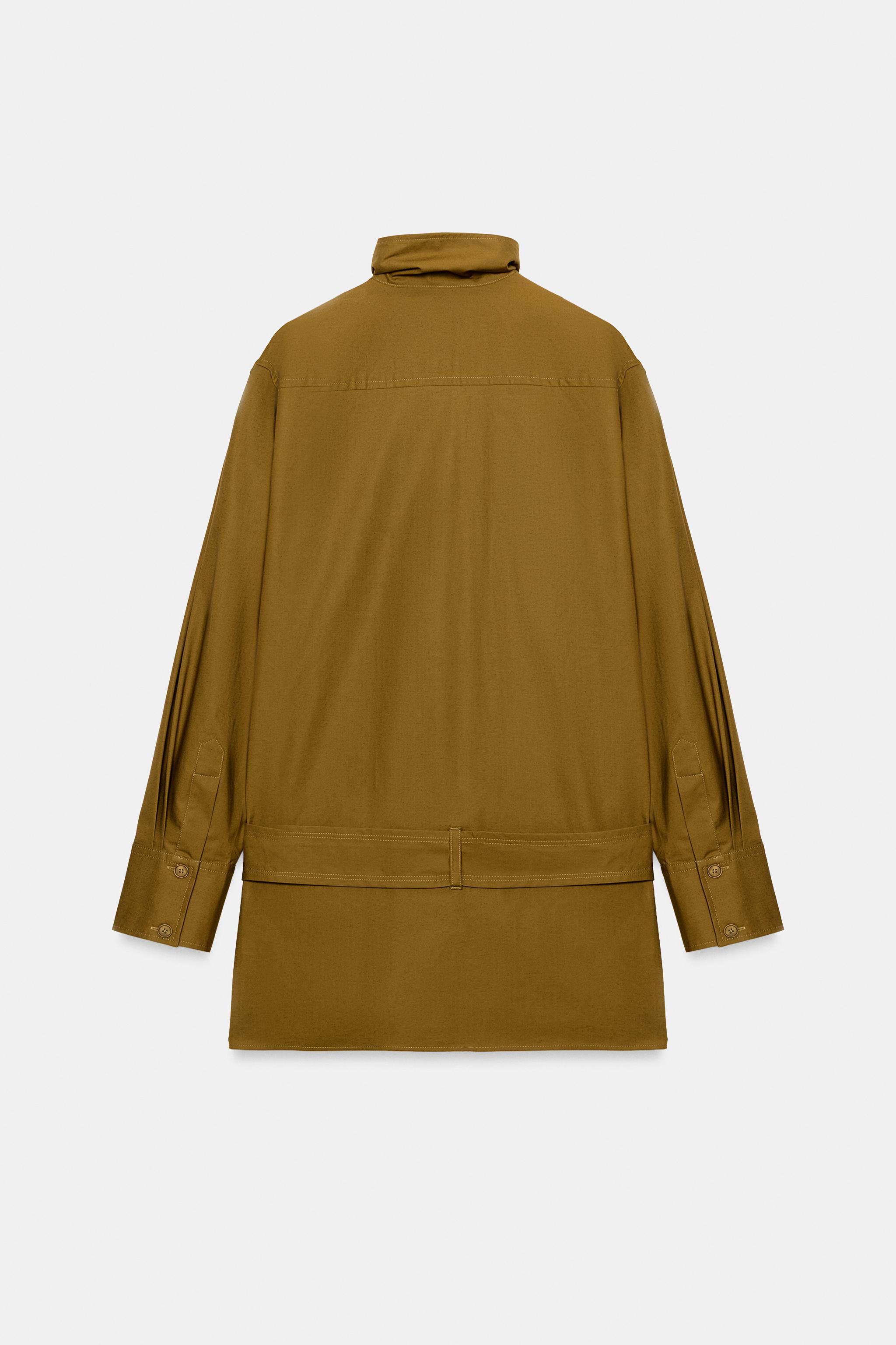 Женские платья Zara HIGH-NECK BELTED MINI DRESS — фото 9