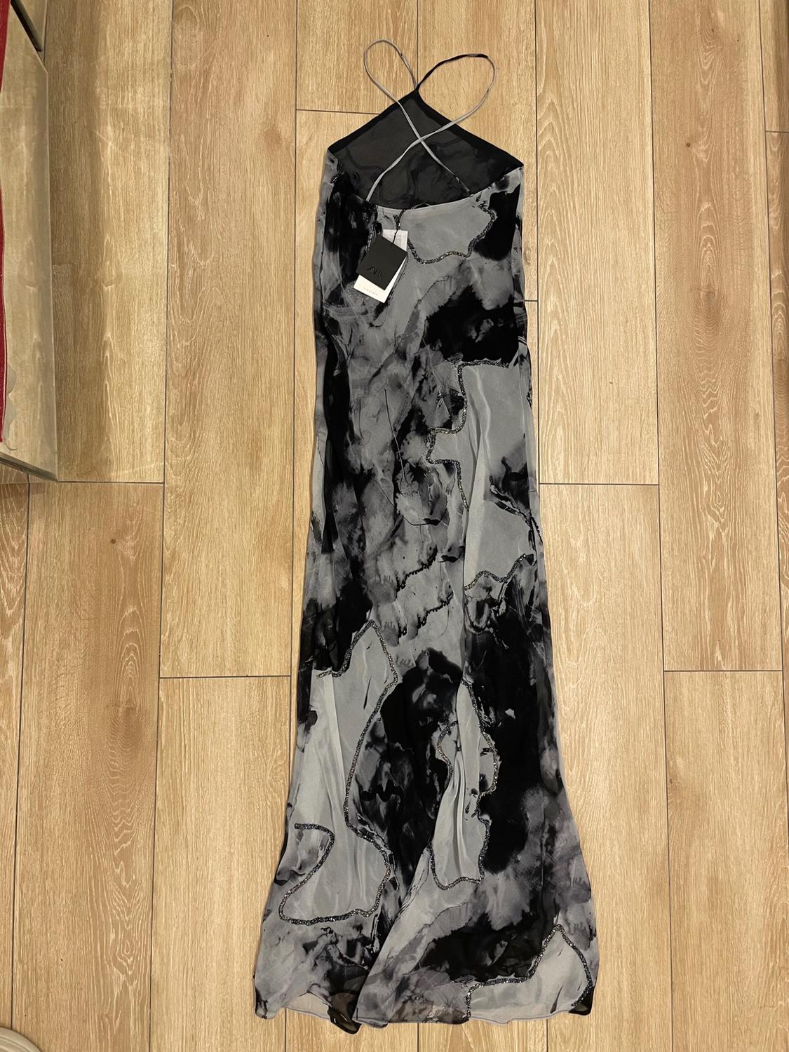 BEADED TIE-DYE HALTER DRESS - Image 2