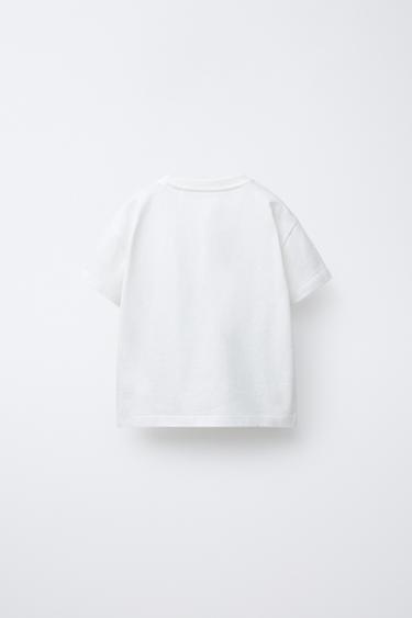 T-SHIRT CŒURS POPELINE - Bleu de Zara - Image 1